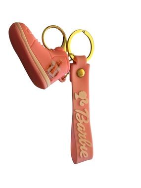 Barbie Pink Sneaker Keyring with Gold Hardware